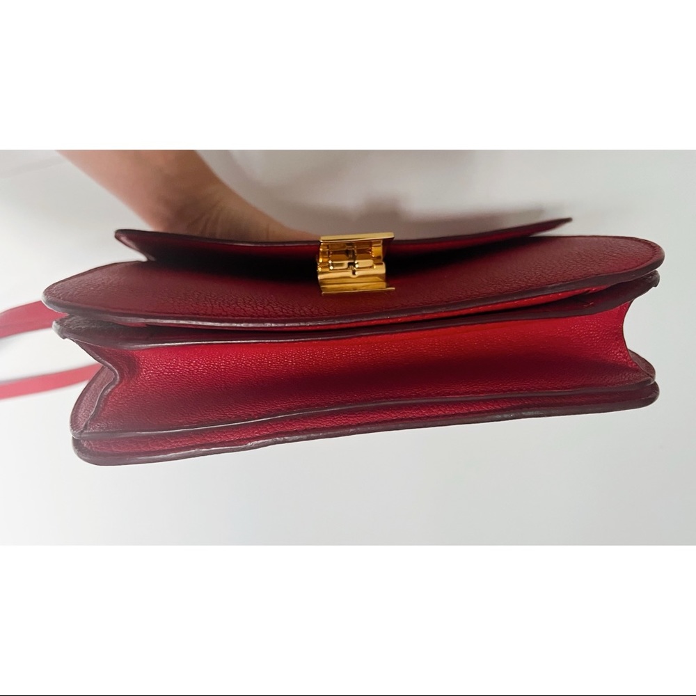 $4500 Celine medium box bag shoulder bag Phoebe Philo classic icon red pebbled - Picture 6 of 10